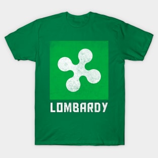 Lombardy Flag // Vintage Look Italian Region Design T-Shirt